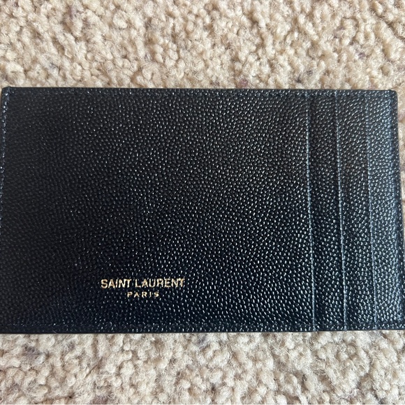 Yves Saint Laurent Black and Gold Clutch with Iconic Logo - Picture 9 of 14